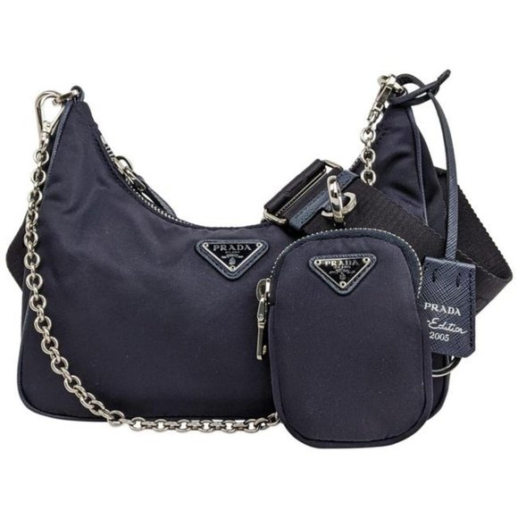Prada Handbags - SOLD Prada Navy Nylon Re-Edition 2005 Bag